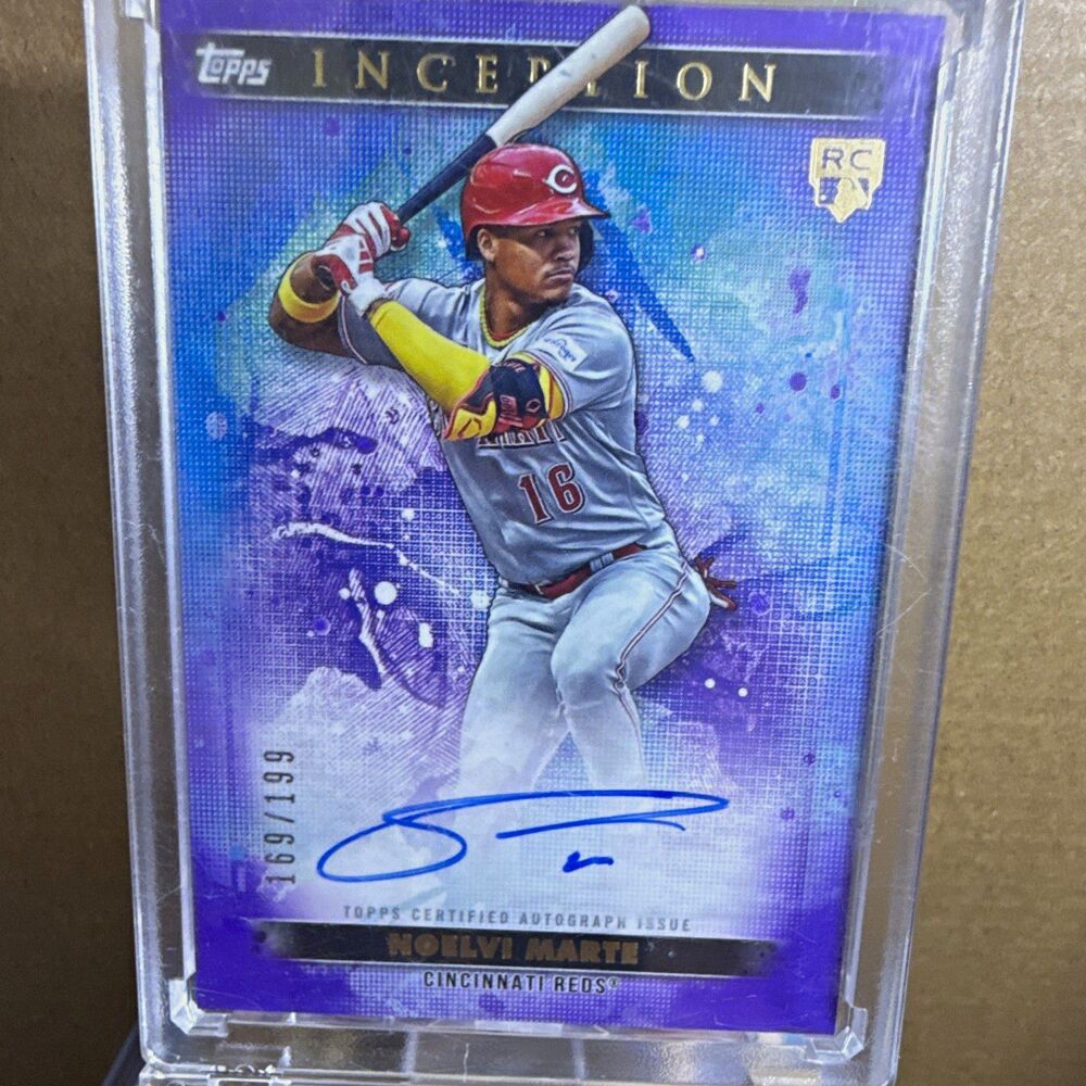 2024 Topps Inception Noelvi Marte RC Auto Purple /199 #BRES-NM Cincinnati Reds